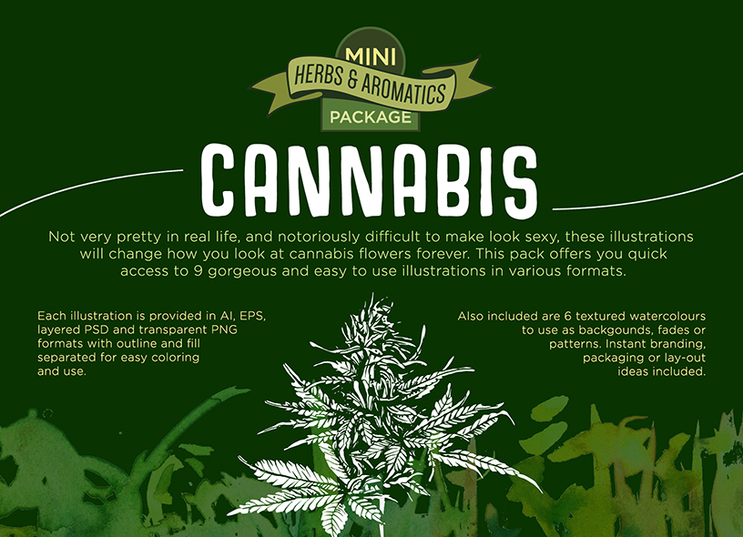 Cannabis Illustration Pack - Postoasties