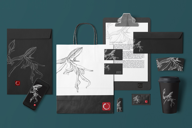orchid stationery logo branding
